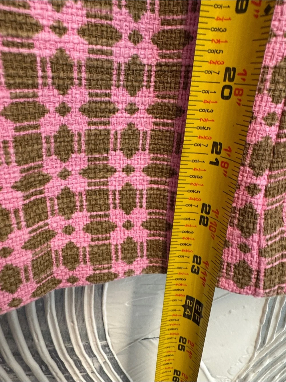 Express Pink and Brown Checked Blazer Jacket